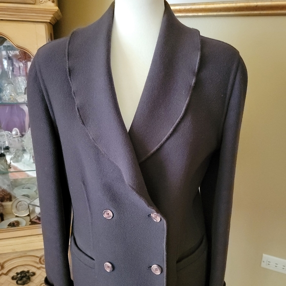GIORGIO ARMANI WOOL/CASHMERE DOUBLE-BREAST BLAZER - Picture 3 of 16